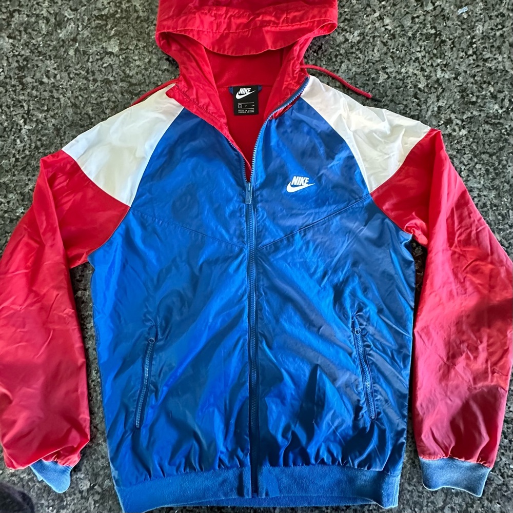 Nike Red and Blue Windbreaker Jacket, Unisex S